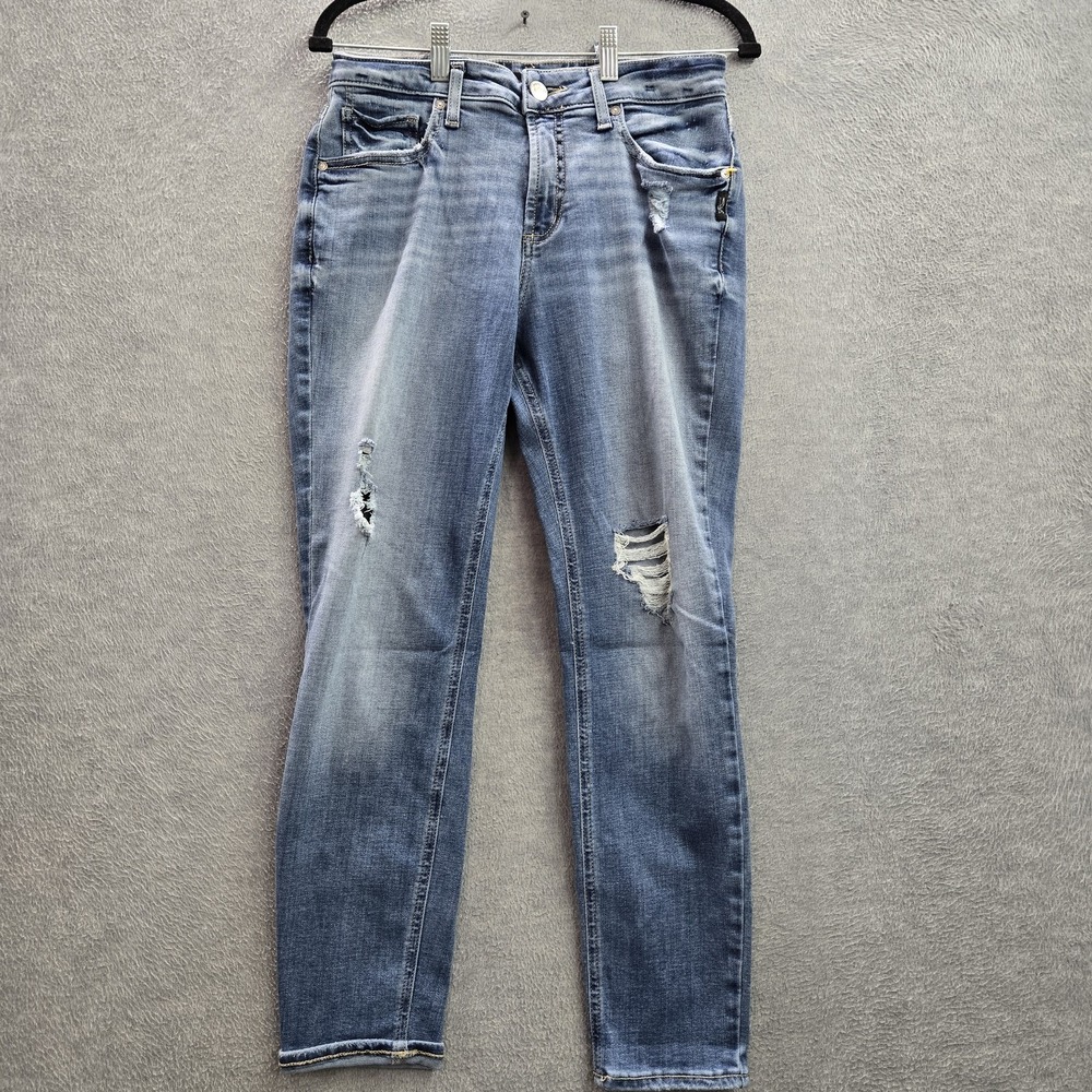 Silver Jeans Co. Women Jeans 29X27 Blue Denim Skinny Avery Grunge Slim
